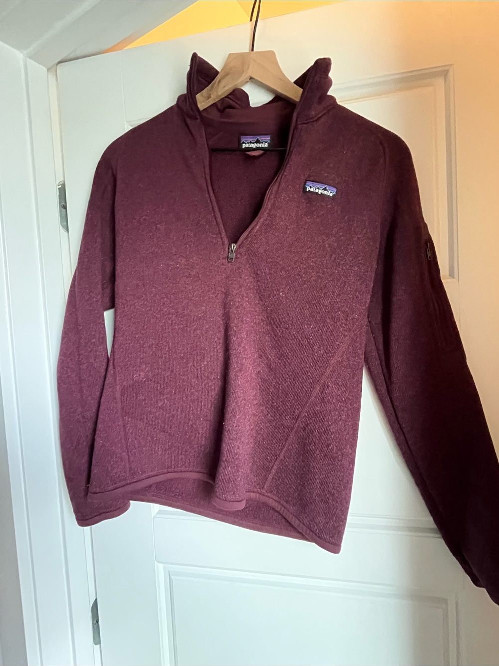 Patagonia Women's Burgundy Better Sweater Quarter Zip - Size S